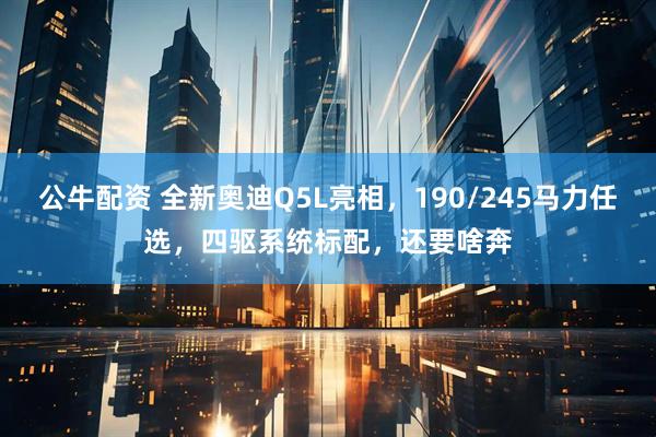 公牛配资 全新奥迪Q5L亮相,190/245马力任选,四驱系统标配,还要啥奔